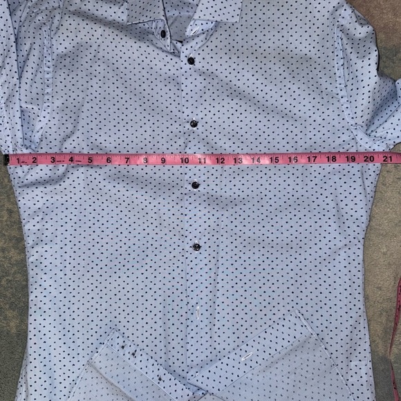 1901 Men 15 1/2 Long Sleeve Casual Button Down Trim Fit Shirt - Picture 9 of 10